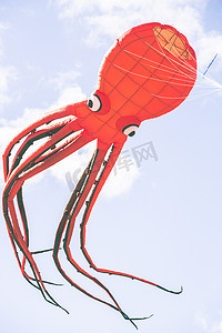 红色章鱼形状的风筝