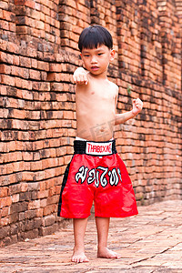 拳击可爱摄影照片_泰拳或泰拳的位置历史记录