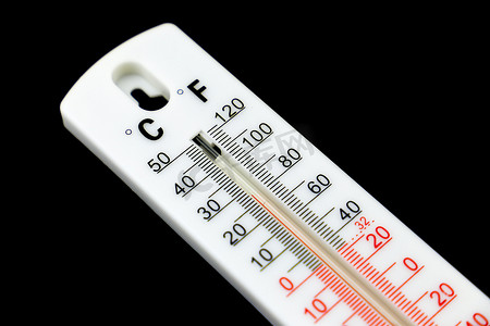 特例摄影照片_温度计显示 26 摄氏度和 80 华氏度