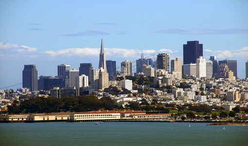 旧金山湾加州天际线景观
