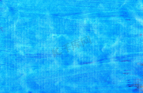 手绘水粉蓝色抽象背景。