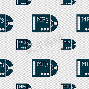 MP3 播放器图标标志。