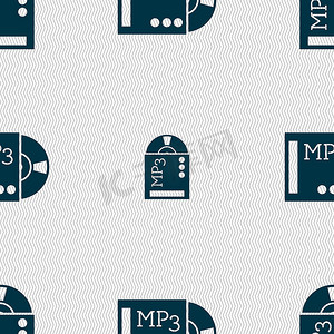 MP3 播放器图标标志。