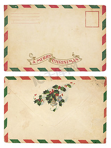 复古圣诞信封