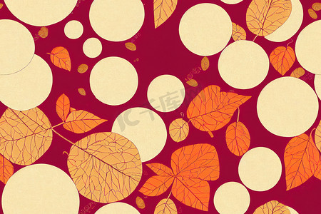 秋季日本纸图案背景 2d 插图