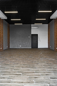 砖摄影照片_空荡荡的阁楼式工业办公室的空白墙