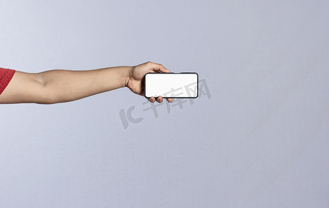手与手机隔离，手显示手机隔离，一只手显示手机屏幕隔离