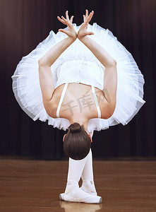 与芭蕾舞演员一起在舞蹈室里进行芭蕾舞、训练和艺术表演，以经典、优雅的动作表达自由。