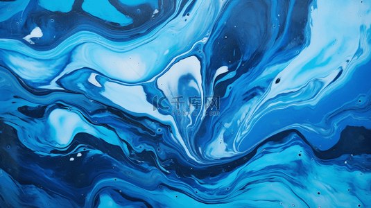 抽象颜料背景图片_蓝色水彩晕染大理石抽象纹理