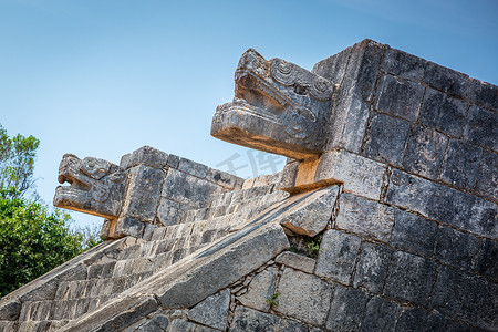 奇琴伊察库库尔坎金字塔旧遗址，古代玛雅文明