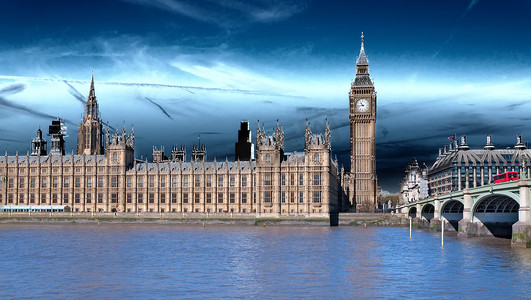 政府图标摄影照片_英国伦敦。