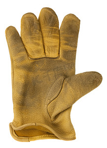破旧的黄色皮手套