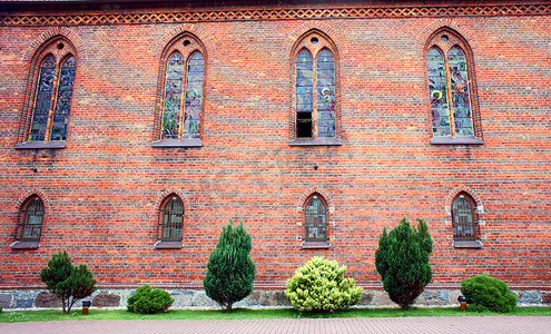 哥特式教堂摄影照片_哥特式教堂的窗户