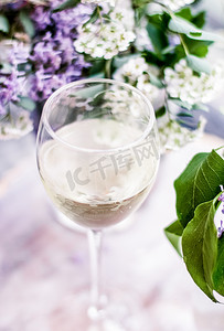法国白葡萄酒 — 酒庄、美食和庆典概念