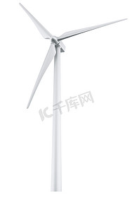 风力发电机摄影照片_孤立的风力发电机