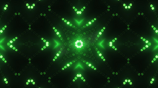 3d 渲染绿色圆圈 led VJ 背景