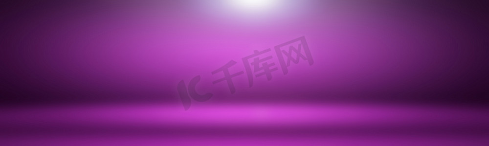 背景紫色摄影照片_工作室背景概念-产品的抽象空光渐变紫色工作室背景。