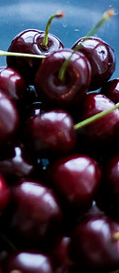 扁平化图标信封摄影照片_新鲜甜樱桃、多汁樱桃浆果水果甜点作为健康饮食背景