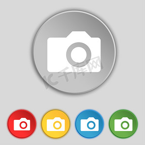 数码照片相机图标标志。