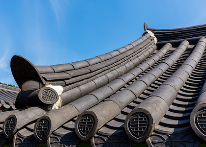 韩国传统建筑的屋顶屋檐