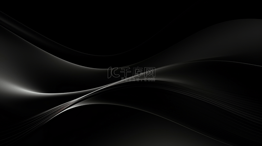 黑色的线条背景图片_渐变黑色背景上有波浪线。