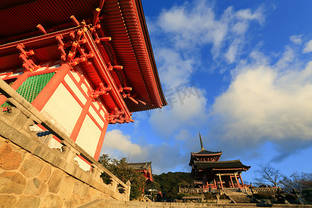 日本京都冬季的清水寺