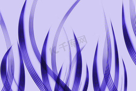 抽象线条和波浪紫色背景