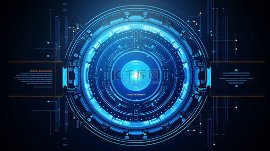 封面数字背景图片_科技蓝色元素图形背景