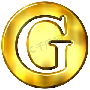 3D 金色字母 G