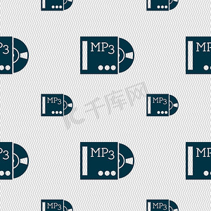 MP3 播放器图标标志。