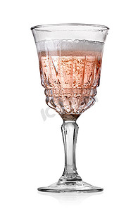 高脚杯粉红香槟