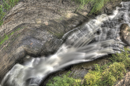 纽约州摄影照片_纽约州上陶汉诺克瀑布
