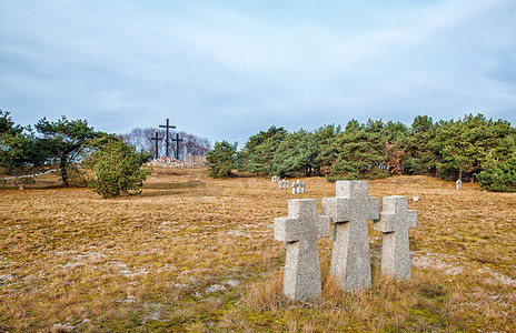 旧墓地的石十字架