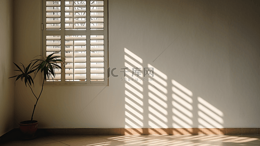 阳光窗户背景图片_白色墙壁上窗户的阴影