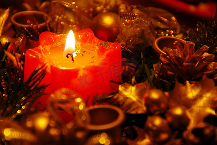 新年蜡烛摄影照片_新年蜡烛装饰