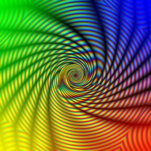 抽象彩虹同心螺旋