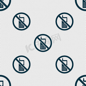 禁止使用手机图标标志。
