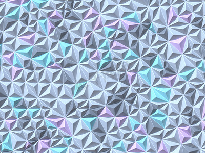 抽象几何四柔和颜色三角背景3D