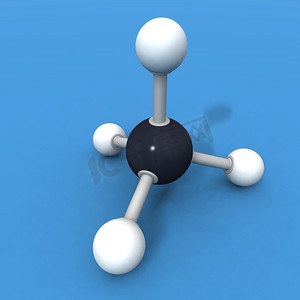 氢分子摄影照片_甲烷分子