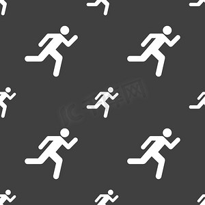 跑步的人图标标志。