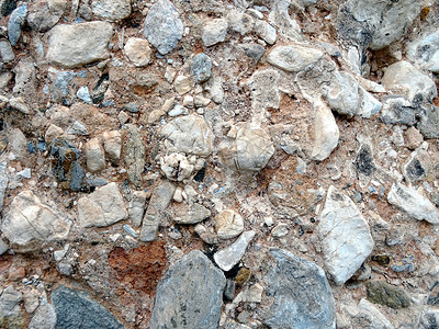 建筑石材摄影照片_用作建筑石材的砾岩