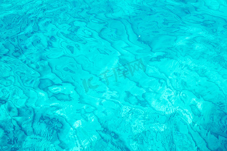 水绿松石热带海滩水波图案
