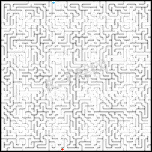 完美迷宫的矢量图。