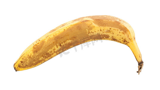 溃烂摄影照片_成熟的香蕉，孤立