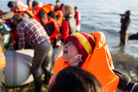 希腊 - 莱斯博斯岛 - 难民 - 移民 - 危机