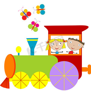 儿童背景与蒸汽机