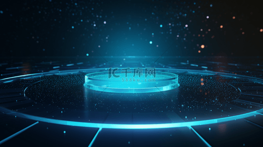 科技圆环背景背景图片_蓝色商务科技圆环背景5