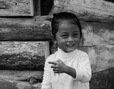贫困女童摄影照片_贫困、女童、印度、村庄、