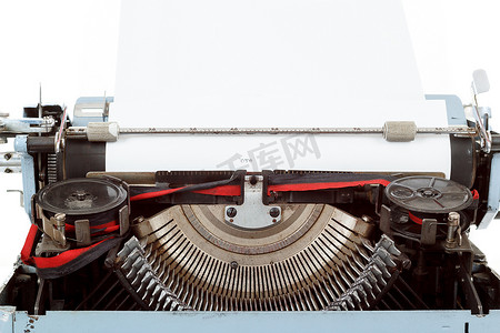 复古打字机关闭与输入的纸张