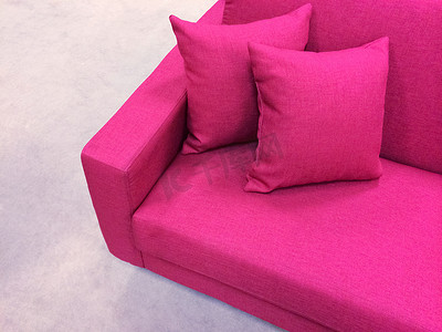 现代粉色沙发